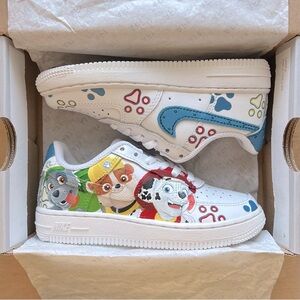 NIB Nike Force 1 LE (PS) / White / 11C / Paw Patrol